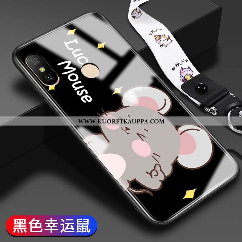 Kuori Xiaomi Mi A2 Lite, Kuoret Xiaomi Mi A2 Lite, Kotelo Xiaomi Mi A2 Lite Sarjakuva Suuntaus Lasi 