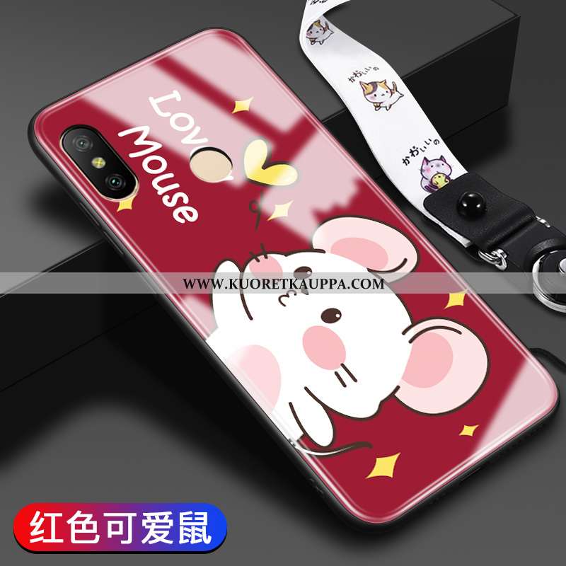 Kuori Xiaomi Mi A2 Lite, Kuoret Xiaomi Mi A2 Lite, Kotelo Xiaomi Mi A2 Lite Sarjakuva Suuntaus Lasi 