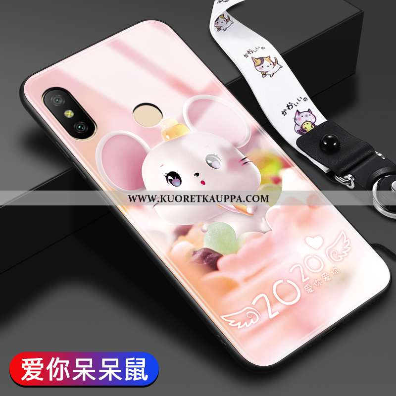 Kuori Xiaomi Mi A2 Lite, Kuoret Xiaomi Mi A2 Lite, Kotelo Xiaomi Mi A2 Lite Sarjakuva Suuntaus Lasi 