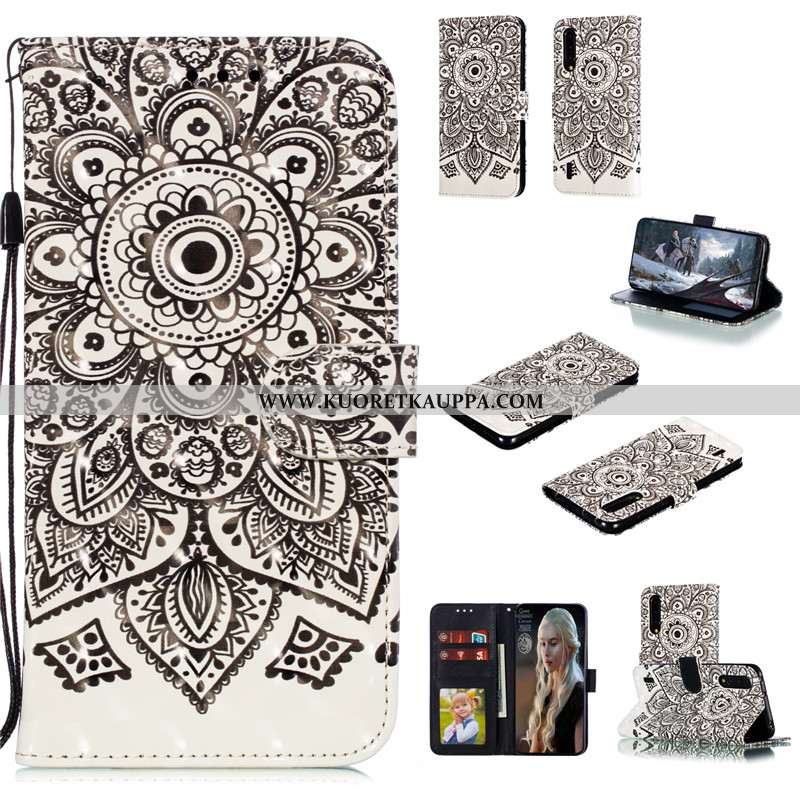 Kuori Xiaomi Mi A3, Kuoret Xiaomi Mi A3, Kotelo Xiaomi Mi A3 Nahkakuori Ihana Sininen Puhelimen