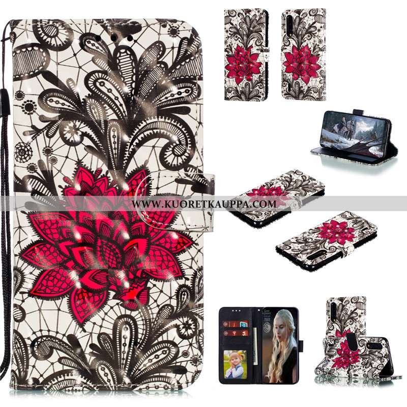 Kuori Xiaomi Mi A3, Kuoret Xiaomi Mi A3, Kotelo Xiaomi Mi A3 Nahkakuori Ihana Sininen Puhelimen