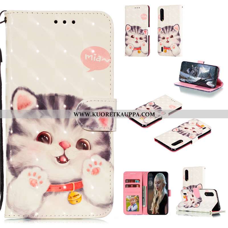 Kuori Xiaomi Mi A3, Kuoret Xiaomi Mi A3, Kotelo Xiaomi Mi A3 Nahkakuori Ihana Sininen Puhelimen