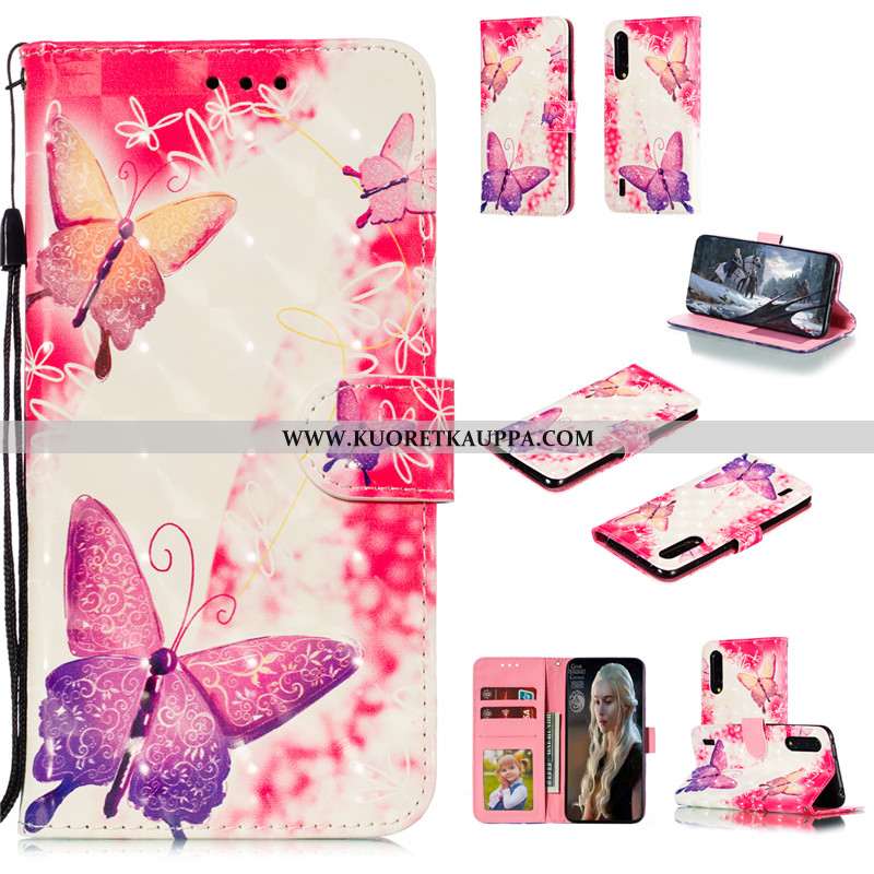 Kuori Xiaomi Mi A3, Kuoret Xiaomi Mi A3, Kotelo Xiaomi Mi A3 Nahkakuori Ihana Sininen Puhelimen