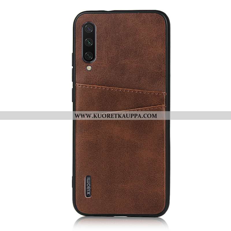 Kuori Xiaomi Mi A3, Kuoret Xiaomi Mi A3, Kotelo Xiaomi Mi A3 Nahkakuori Murtumaton Kortti Pieni Must