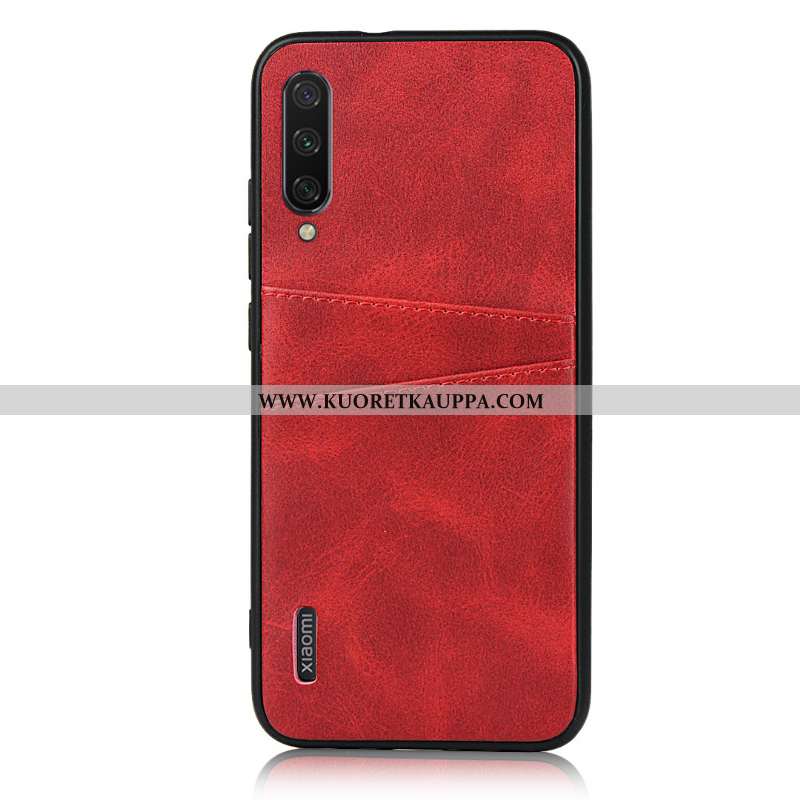 Kuori Xiaomi Mi A3, Kuoret Xiaomi Mi A3, Kotelo Xiaomi Mi A3 Nahkakuori Murtumaton Kortti Pieni Must