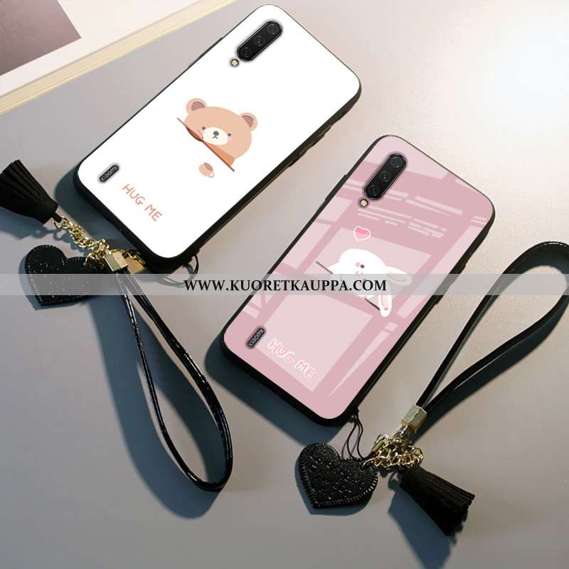 Kuori Xiaomi Mi A3, Kuoret Xiaomi Mi A3, Kotelo Xiaomi Mi A3 Sarjakuva Suojaus Puhelimen Kani Pinkki