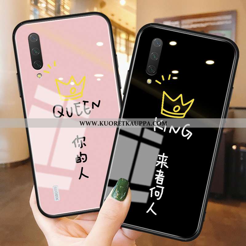 Kuori Xiaomi Mi A3, Kuoret Xiaomi Mi A3, Kotelo Xiaomi Mi A3 Valo Silikoni Lasi Pieni Musta Mustat