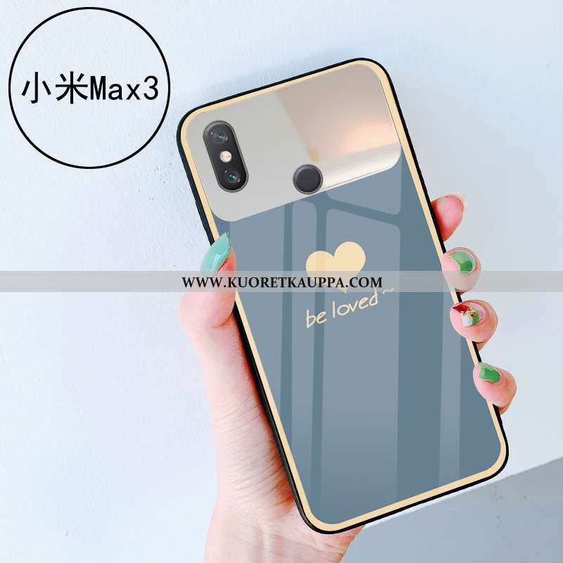 Kuori Xiaomi Mi Max 3, Kuoret Xiaomi Mi Max 3, Kotelo Xiaomi Mi Max 3 Lasi Pieni Net Red Yksinkertai