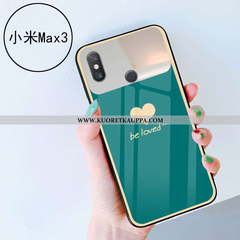 Kuori Xiaomi Mi Max 3, Kuoret Xiaomi Mi Max 3, Kotelo Xiaomi Mi Max 3 Lasi Pieni Net Red Yksinkertai