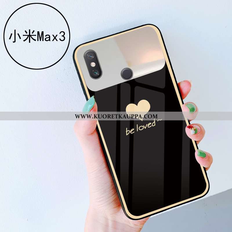 Kuori Xiaomi Mi Max 3, Kuoret Xiaomi Mi Max 3, Kotelo Xiaomi Mi Max 3 Lasi Pieni Net Red Yksinkertai