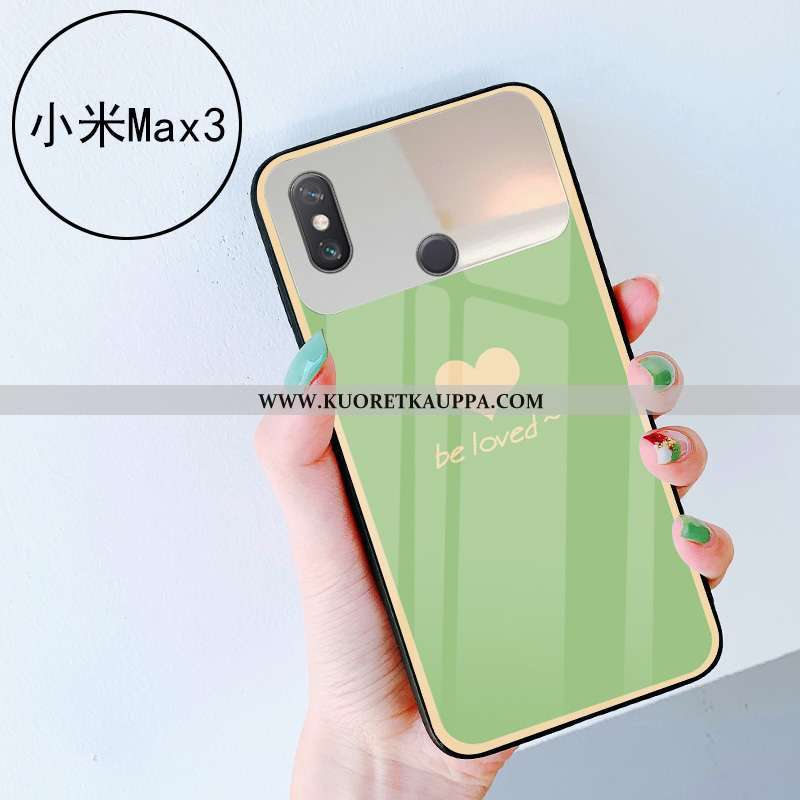 Kuori Xiaomi Mi Max 3, Kuoret Xiaomi Mi Max 3, Kotelo Xiaomi Mi Max 3 Lasi Pieni Net Red Yksinkertai