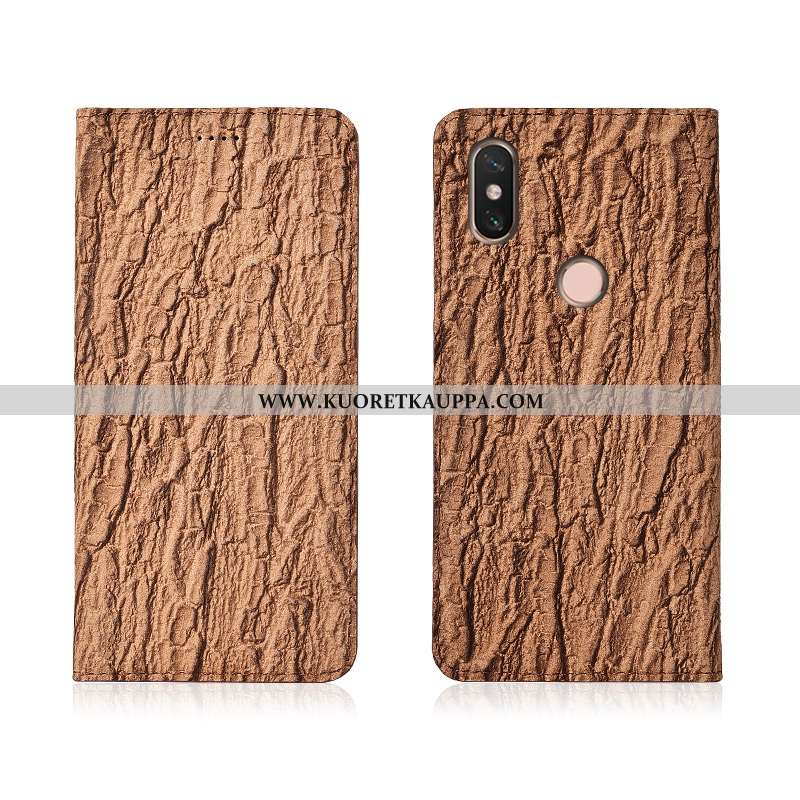 Kuori Xiaomi Mi Max 3, Kuoret Xiaomi Mi Max 3, Kotelo Xiaomi Mi Max 3 Nahkakuori Aito Nahka Puu All 