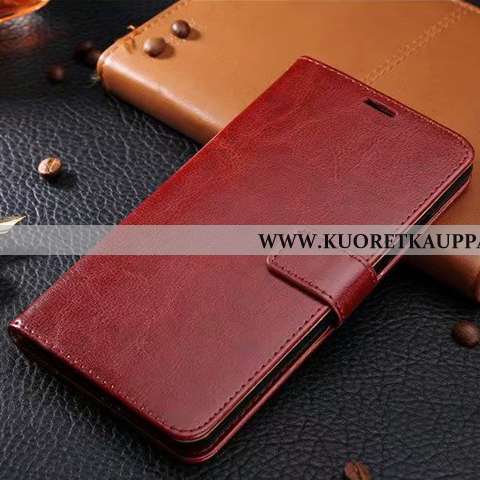 Kuori Xiaomi Mi Max 3, Kuoret Xiaomi Mi Max 3, Kotelo Xiaomi Mi Max 3 Nahkakuori Salkku Viini Punain