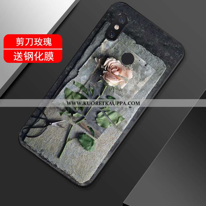 Kuori Xiaomi Mi Max 3, Kuoret Xiaomi Mi Max 3, Kotelo Xiaomi Mi Max 3 Suuntaus Pehmeä Neste Musta Pu