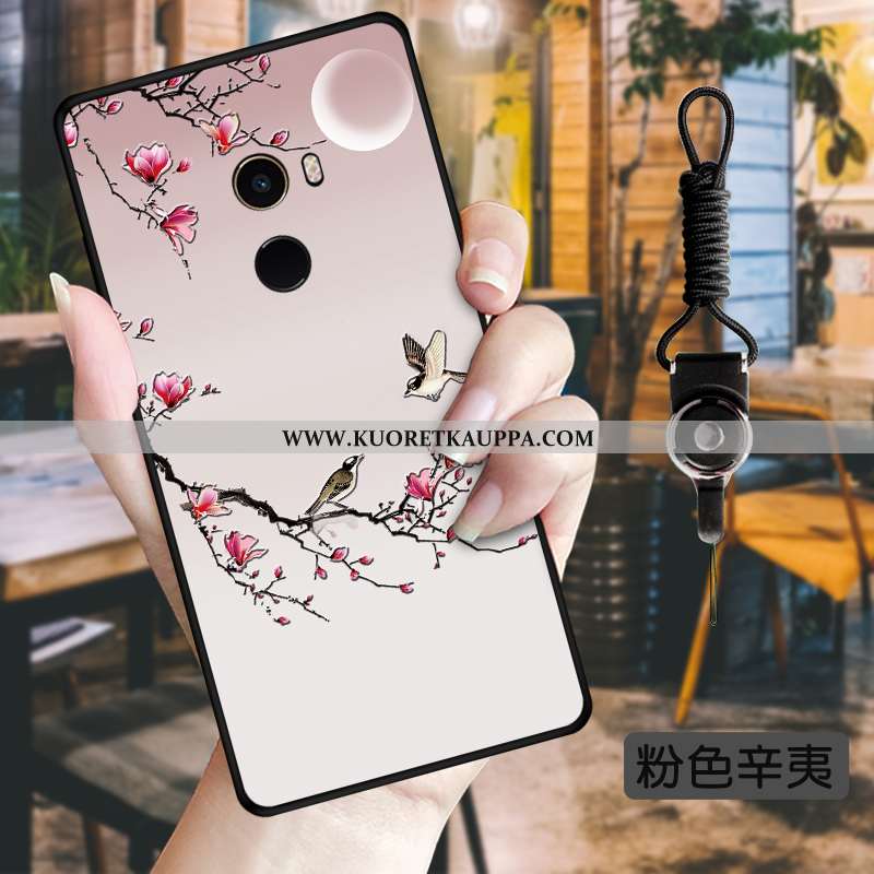 Kuori Xiaomi Mi Mix 2, Kuoret Xiaomi Mi Mix 2, Kotelo Xiaomi Mi Mix 2 Kukkia Pehmeä Neste Tuuli Must