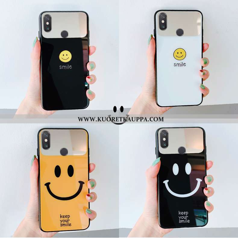 Kuori Xiaomi Mi Mix 2s, Kuoret Xiaomi Mi Mix 2s, Kotelo Xiaomi Mi Mix 2s Lasi Musta Peili Pieni Must