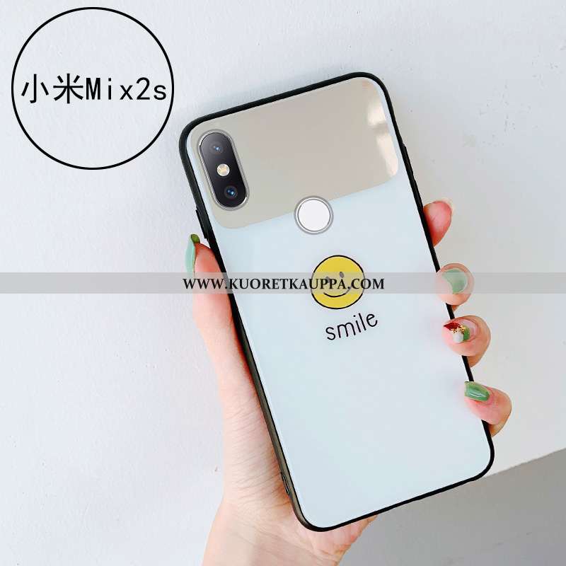 Kuori Xiaomi Mi Mix 2s, Kuoret Xiaomi Mi Mix 2s, Kotelo Xiaomi Mi Mix 2s Lasi Musta Peili Pieni Must