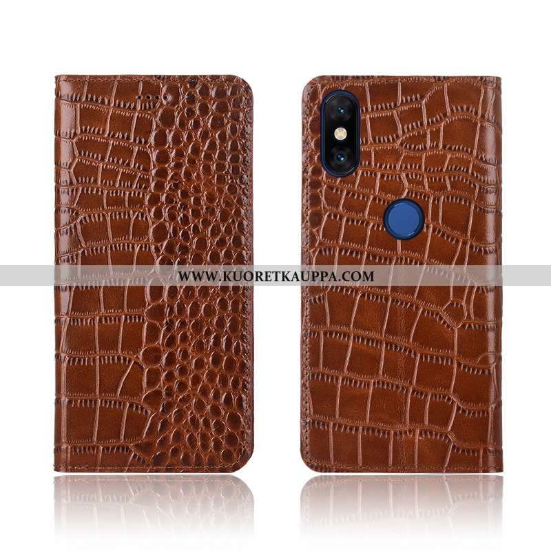 Kuori Xiaomi Mi Mix 3, Kuoret Xiaomi Mi Mix 3, Kotelo Xiaomi Mi Mix 3 Aito Nahka Pehmeä Neste Siliko