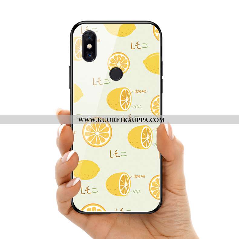 Kuori Xiaomi Mi Mix 3, Kuoret Xiaomi Mi Mix 3, Kotelo Xiaomi Mi Mix 3 Lasi Silikoni Keltainen Keltai