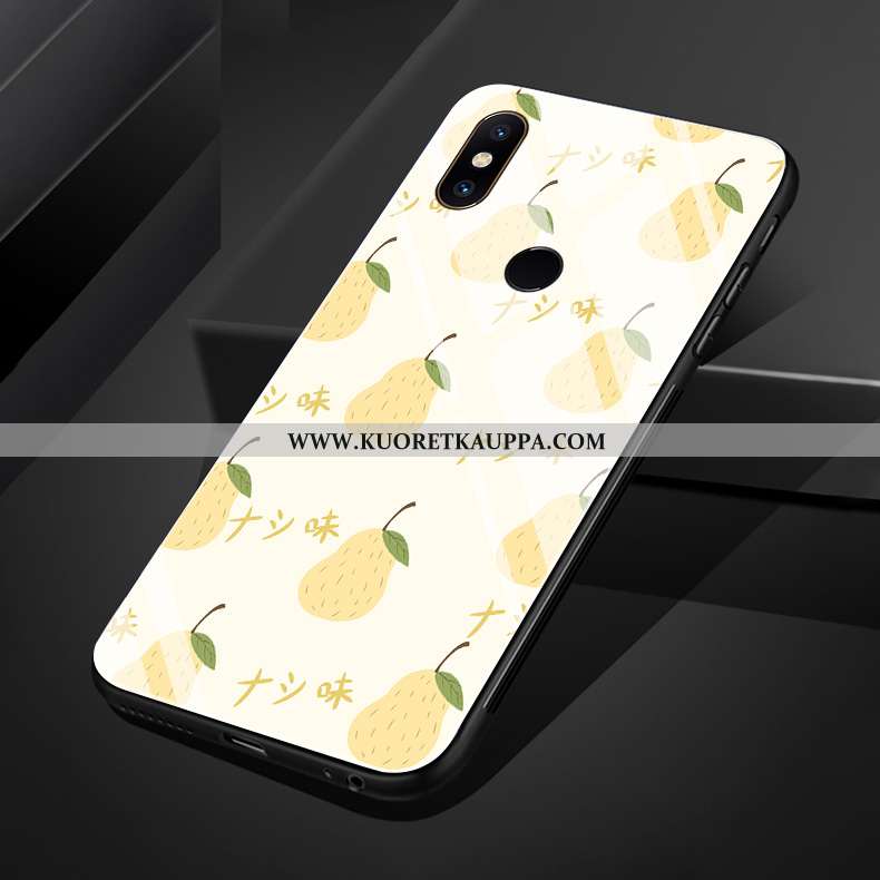 Kuori Xiaomi Mi Mix 3, Kuoret Xiaomi Mi Mix 3, Kotelo Xiaomi Mi Mix 3 Lasi Silikoni Keltainen Keltai