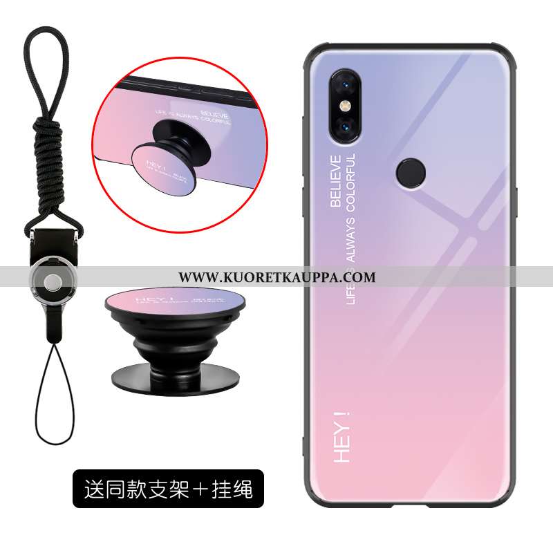 Kuori Xiaomi Mi Mix 3, Kuoret Xiaomi Mi Mix 3, Kotelo Xiaomi Mi Mix 3 Lasi Tila Murtumaton Tuki Pink
