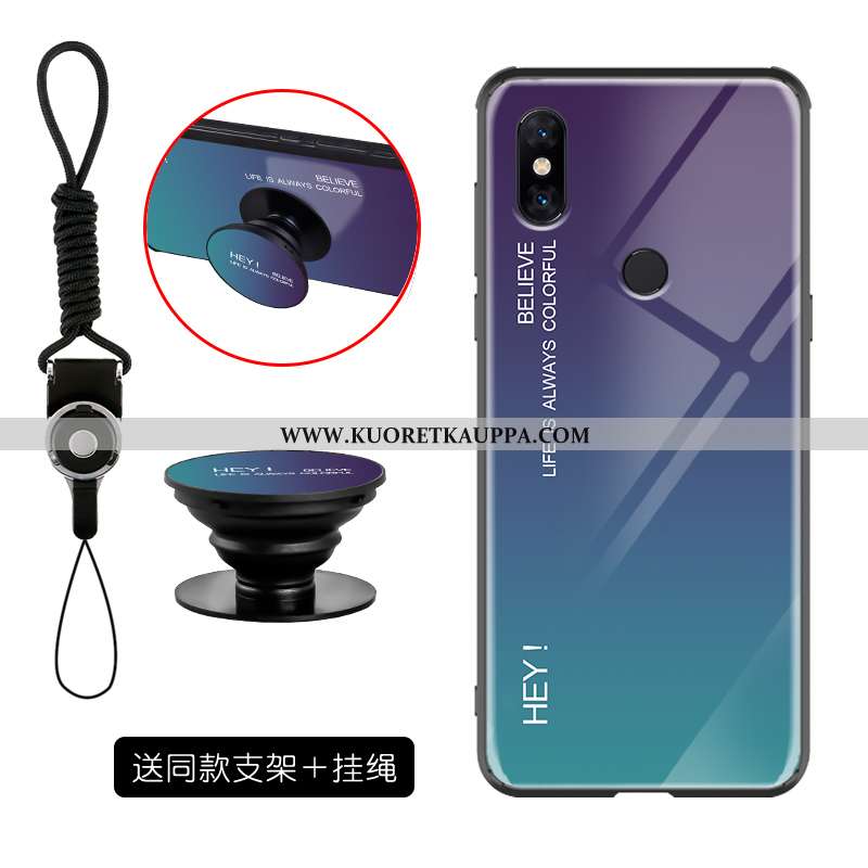 Kuori Xiaomi Mi Mix 3, Kuoret Xiaomi Mi Mix 3, Kotelo Xiaomi Mi Mix 3 Lasi Tila Murtumaton Tuki Pink