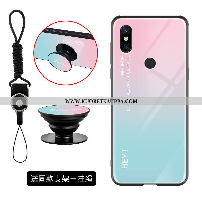 Kuori Xiaomi Mi Mix 3, Kuoret Xiaomi Mi Mix 3, Kotelo Xiaomi Mi Mix 3 Lasi Tila Murtumaton Tuki Pink