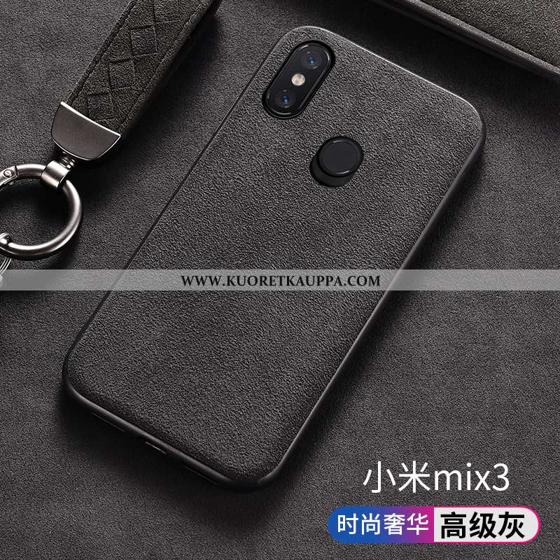 Kuori Xiaomi Mi Mix 3, Kuoret Xiaomi Mi Mix 3, Kotelo Xiaomi Mi Mix 3 Turkki Mokkanahkaa Silikoni Pi
