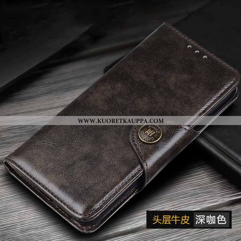 Kuori Xiaomi Mi Note 10, Kuoret Xiaomi Mi Note 10, Kotelo Xiaomi Mi Note 10 Aito Nahka Suojaus Murtu