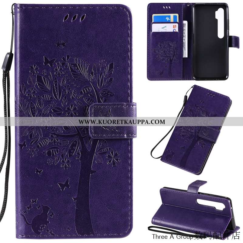 Kuori Xiaomi Mi Note 10, Kuoret Xiaomi Mi Note 10, Kotelo Xiaomi Mi Note 10 Ihana Nahkakuori Pieni M