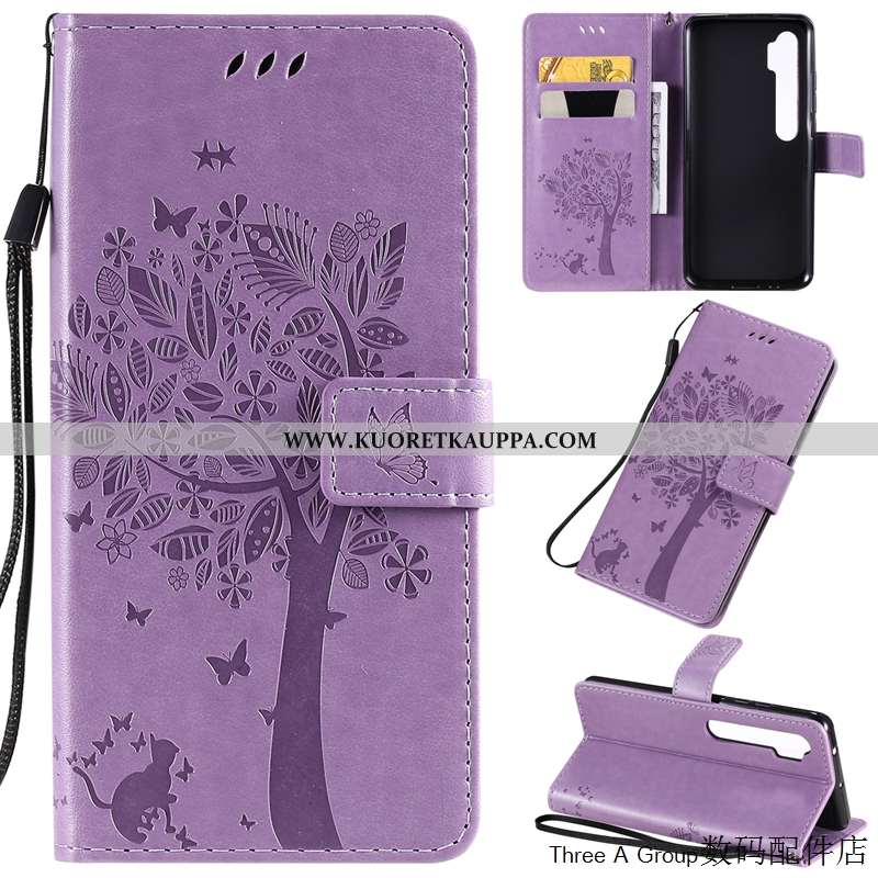 Kuori Xiaomi Mi Note 10, Kuoret Xiaomi Mi Note 10, Kotelo Xiaomi Mi Note 10 Ihana Nahkakuori Pieni M