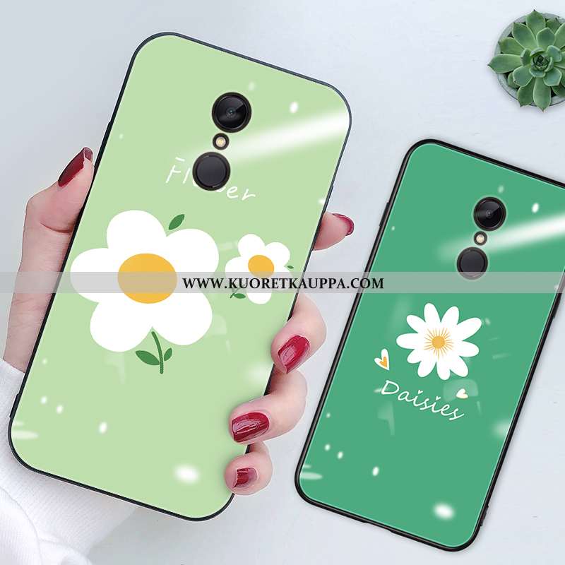 Kuori Xiaomi Redmi 5, Kuoret Xiaomi Redmi 5, Kotelo Xiaomi Redmi 5 Lasi Ihana Vihreä Kova Net Red