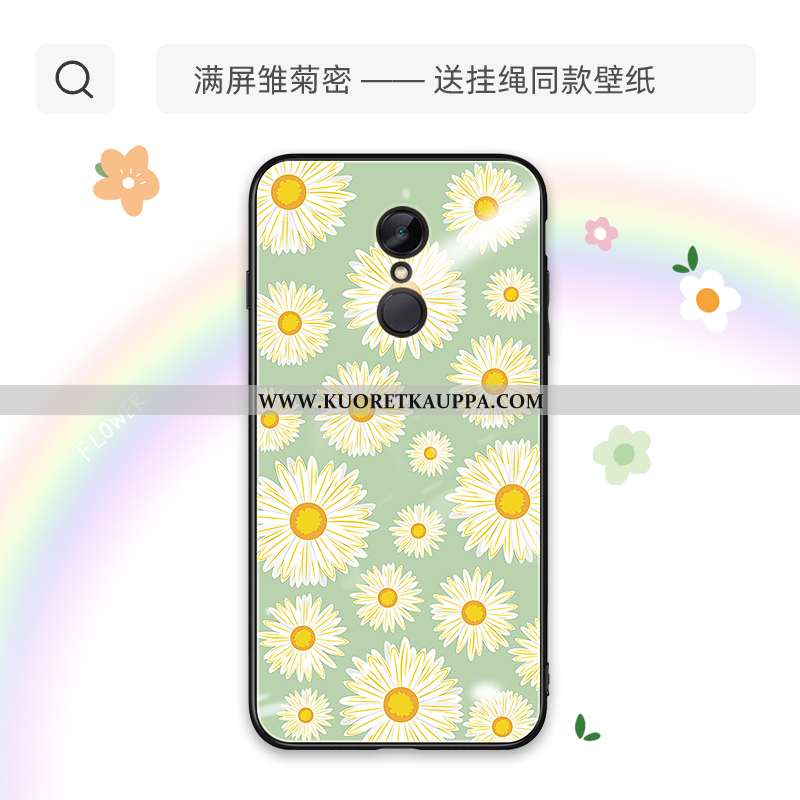 Kuori Xiaomi Redmi 5, Kuoret Xiaomi Redmi 5, Kotelo Xiaomi Redmi 5 Lasi Ihana Vihreä Kova Net Red