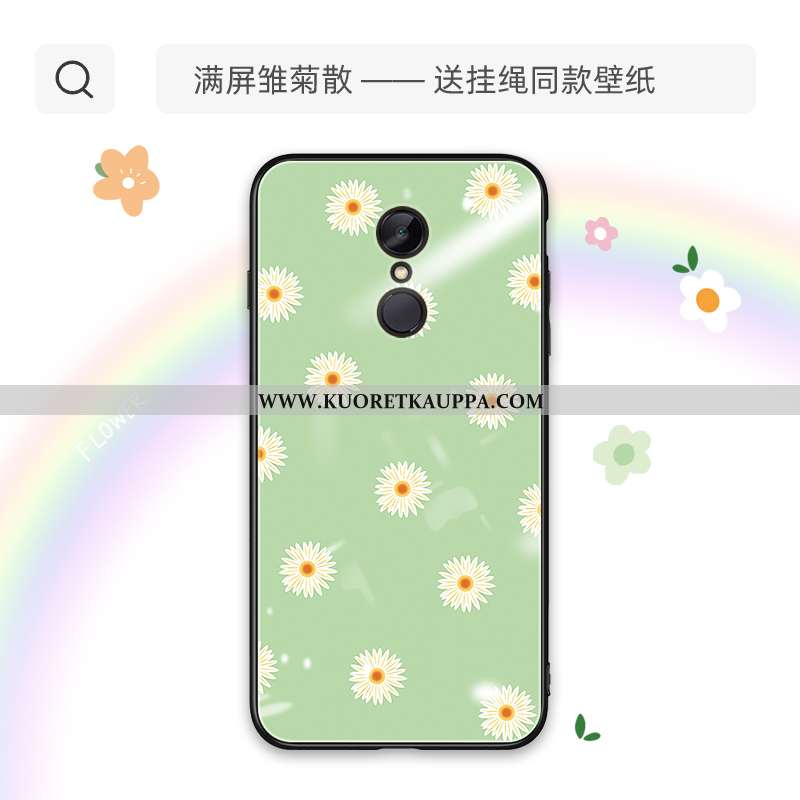 Kuori Xiaomi Redmi 5, Kuoret Xiaomi Redmi 5, Kotelo Xiaomi Redmi 5 Lasi Ihana Vihreä Kova Net Red