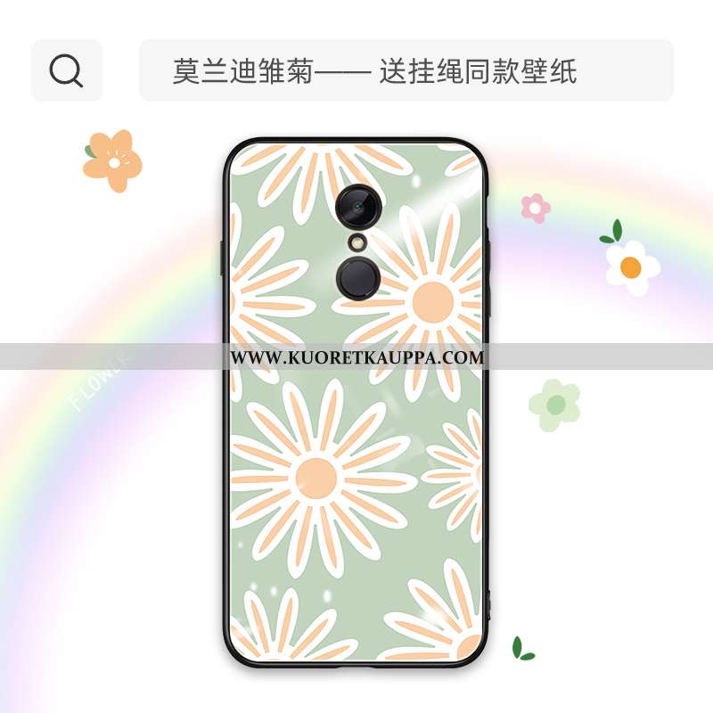 Kuori Xiaomi Redmi 5, Kuoret Xiaomi Redmi 5, Kotelo Xiaomi Redmi 5 Lasi Ihana Vihreä Kova Net Red