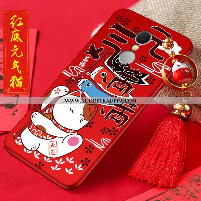 Kuori Xiaomi Redmi 5, Kuoret Xiaomi Redmi 5, Kotelo Xiaomi Redmi 5 Luova Sarjakuva Punainen Puhelime