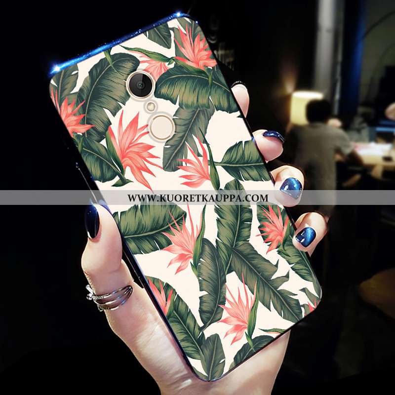 Kuori Xiaomi Redmi 5, Kuoret Xiaomi Redmi 5, Kotelo Xiaomi Redmi 5 Pesty Suede Sarjakuva Valo Punain