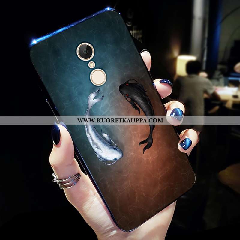 Kuori Xiaomi Redmi 5, Kuoret Xiaomi Redmi 5, Kotelo Xiaomi Redmi 5 Pesty Suede Sarjakuva Valo Punain