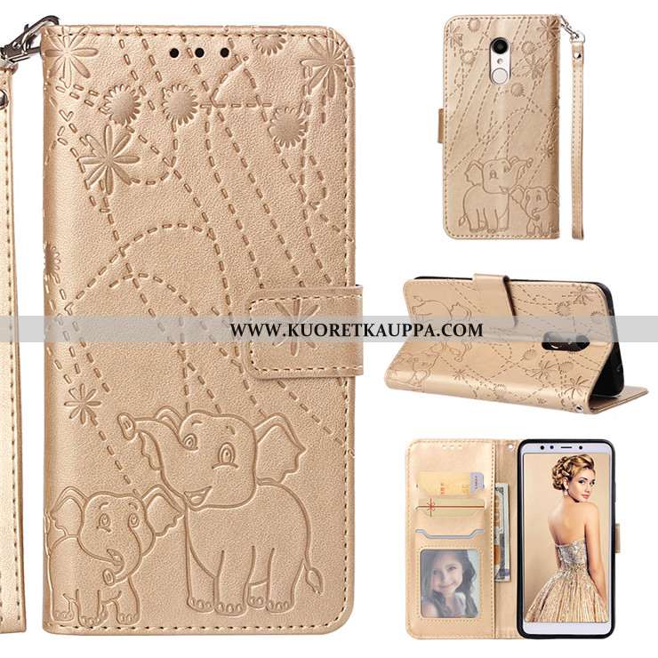 Kuori Xiaomi Redmi 5, Kuoret Xiaomi Redmi 5, Kotelo Xiaomi Redmi 5 Suojaus Nahkakuori Murtumaton Sil