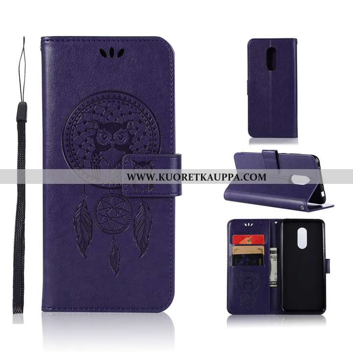 Kuori Xiaomi Redmi 5, Kuoret Xiaomi Redmi 5, Kotelo Xiaomi Redmi 5 Suojaus Nahkakuori Punainen Puhel