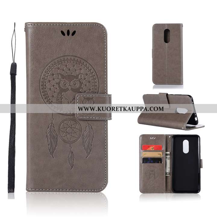 Kuori Xiaomi Redmi 5, Kuoret Xiaomi Redmi 5, Kotelo Xiaomi Redmi 5 Suojaus Nahkakuori Punainen Puhel