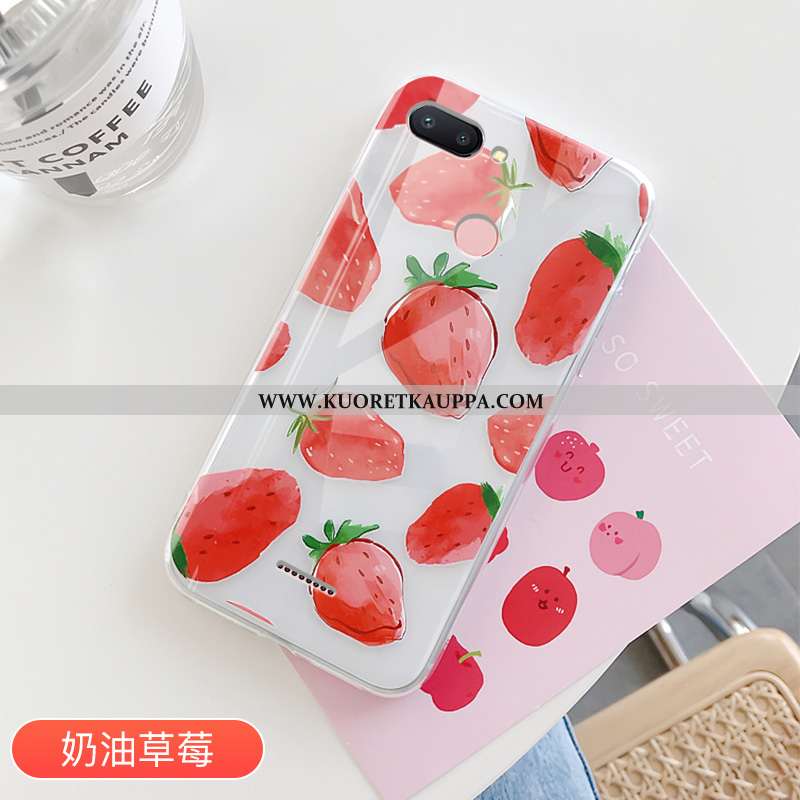 Kuori Xiaomi Redmi 6, Kuoret Xiaomi Redmi 6, Kotelo Xiaomi Redmi 6 Läpinäkyvä Suuntaus Mansikka Puhe