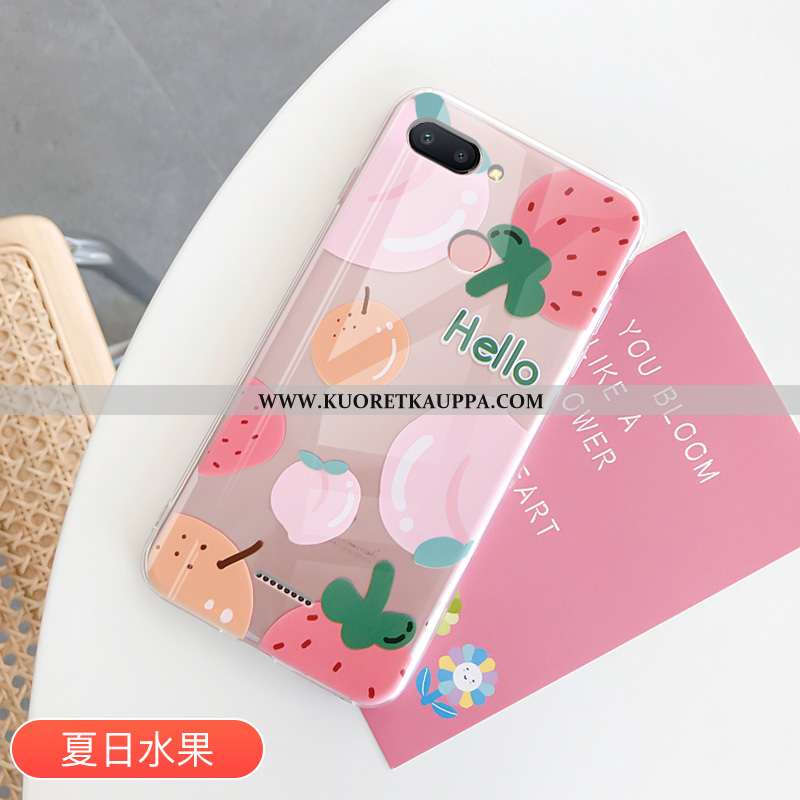 Kuori Xiaomi Redmi 6, Kuoret Xiaomi Redmi 6, Kotelo Xiaomi Redmi 6 Läpinäkyvä Suuntaus Mansikka Puhe