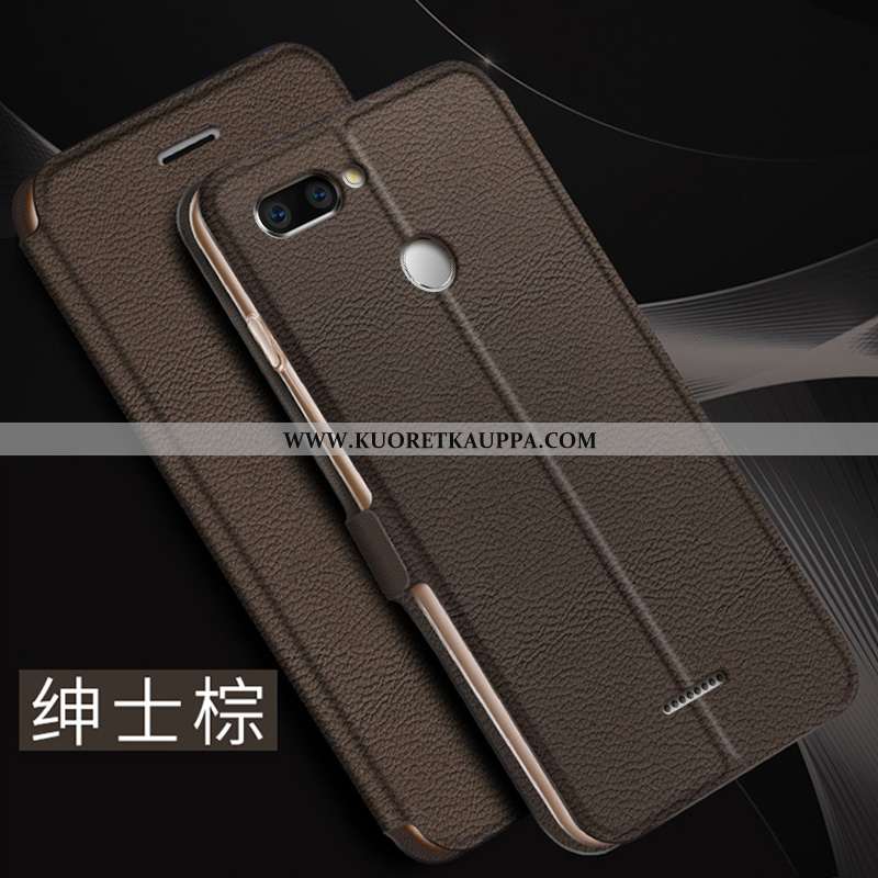 Kuori Xiaomi Redmi 6, Kuoret Xiaomi Redmi 6, Kotelo Xiaomi Redmi 6 Nahkakuori Pehmeä Neste Kulta Pun