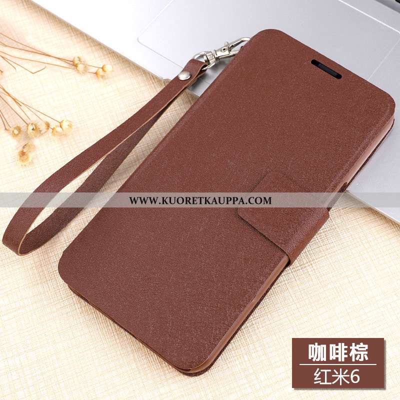 Kuori Xiaomi Redmi 6, Kuoret Xiaomi Redmi 6, Kotelo Xiaomi Redmi 6 Nahkakuori Pesty Suede Puhelimen 