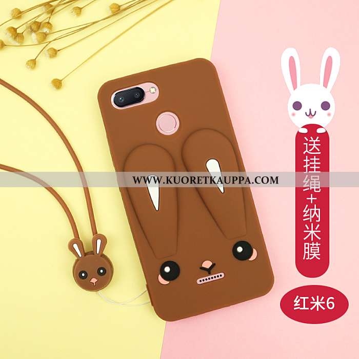 Kuori Xiaomi Redmi 6, Kuoret Xiaomi Redmi 6, Kotelo Xiaomi Redmi 6 Pehmeä Neste Silikoni Musta Punai