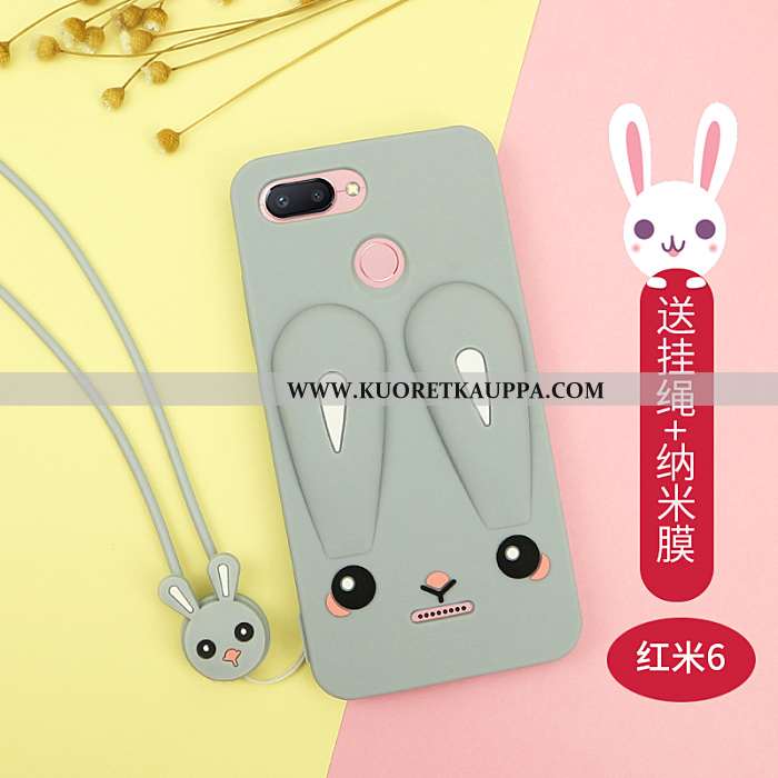 Kuori Xiaomi Redmi 6, Kuoret Xiaomi Redmi 6, Kotelo Xiaomi Redmi 6 Pehmeä Neste Silikoni Musta Punai