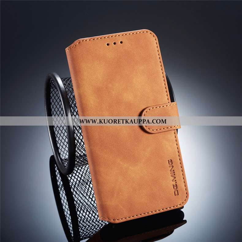 Kuori Xiaomi Redmi 6, Kuoret Xiaomi Redmi 6, Kotelo Xiaomi Redmi 6 Pesty Suede Nahkakuori Säppi Kort