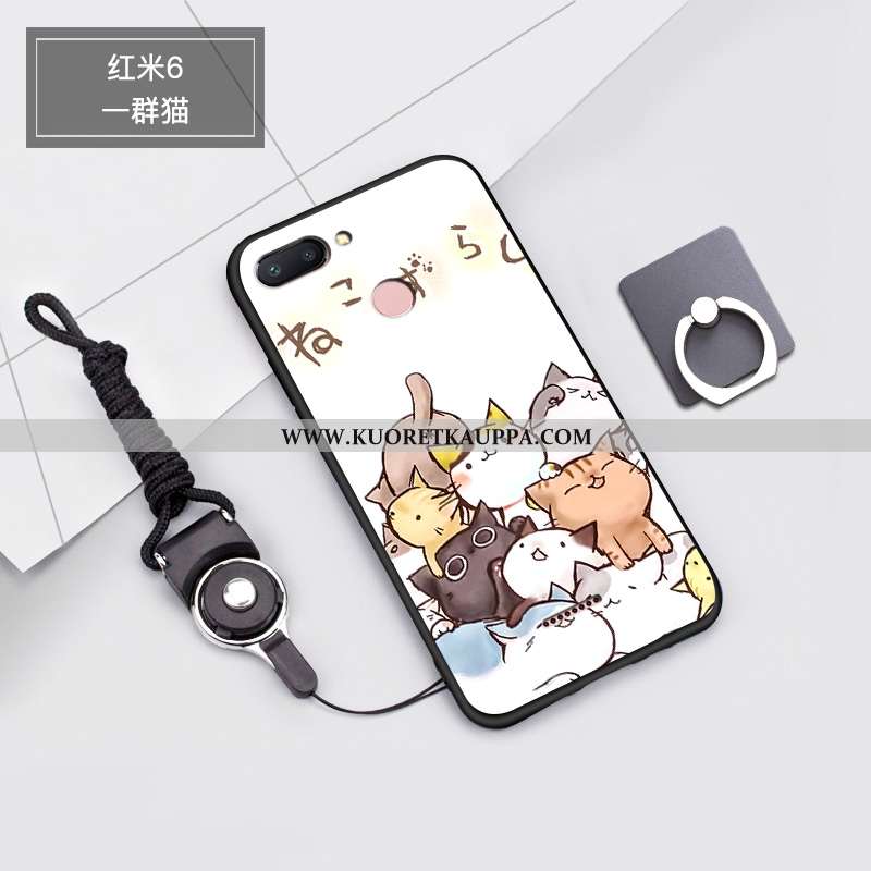 Kuori Xiaomi Redmi 6, Kuoret Xiaomi Redmi 6, Kotelo Xiaomi Redmi 6 Sarjakuva Ihana Punainen Murtumat