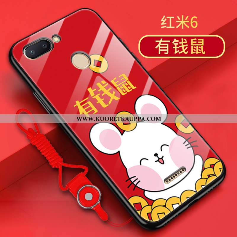 Kuori Xiaomi Redmi 6, Kuoret Xiaomi Redmi 6, Kotelo Xiaomi Redmi 6 Silikoni Lasi Kova Murtumaton Pun